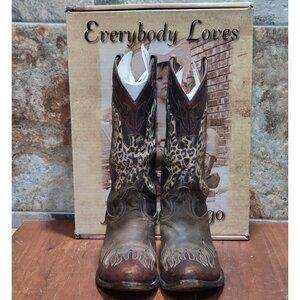 Johnny Ringo Thunder Cat Taupe Leopardo Womens Boots 11